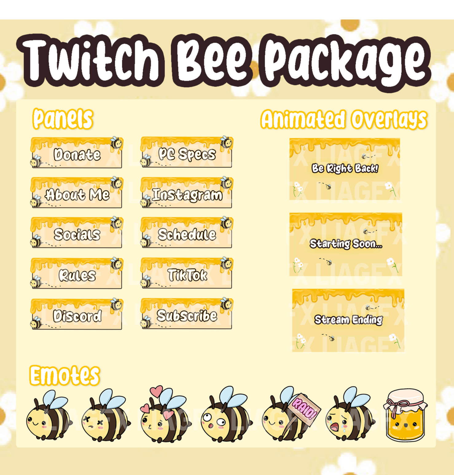 Honey Bee Twitch Package